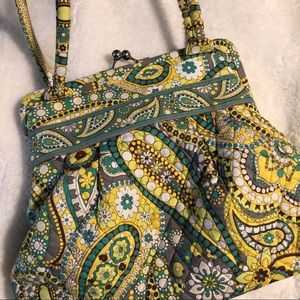Vera Bradley lemon parfait shoulder tote bag